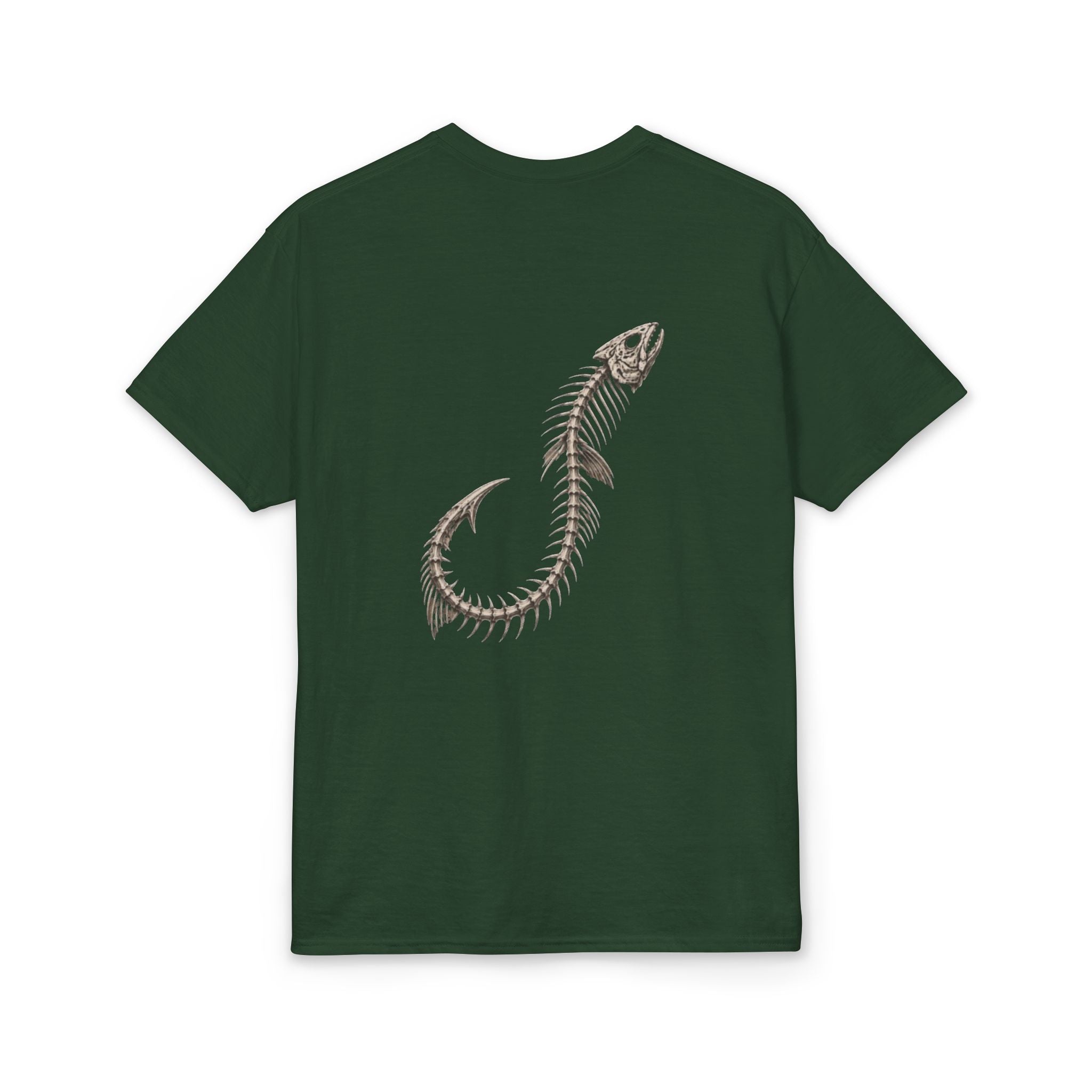 Fishbone Hook T-Shirt — 'OUTLYR' Graphic Backprint