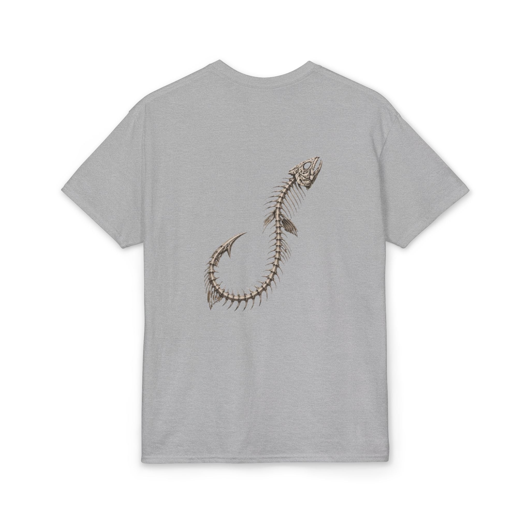 Fishbone Hook T-Shirt — 'OUTLYR' Graphic Backprint