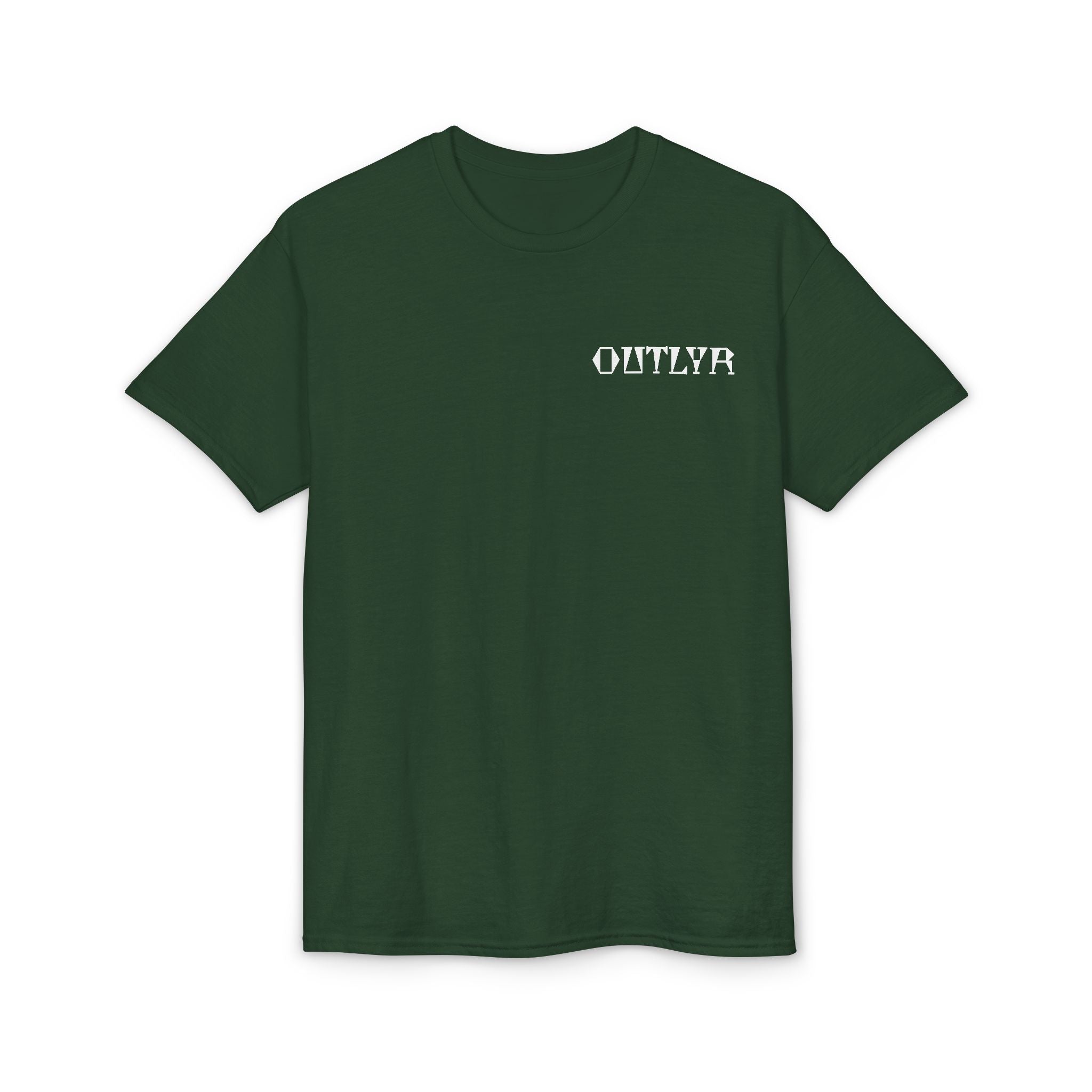 Fishbone Hook T-Shirt — 'OUTLYR' Graphic Backprint