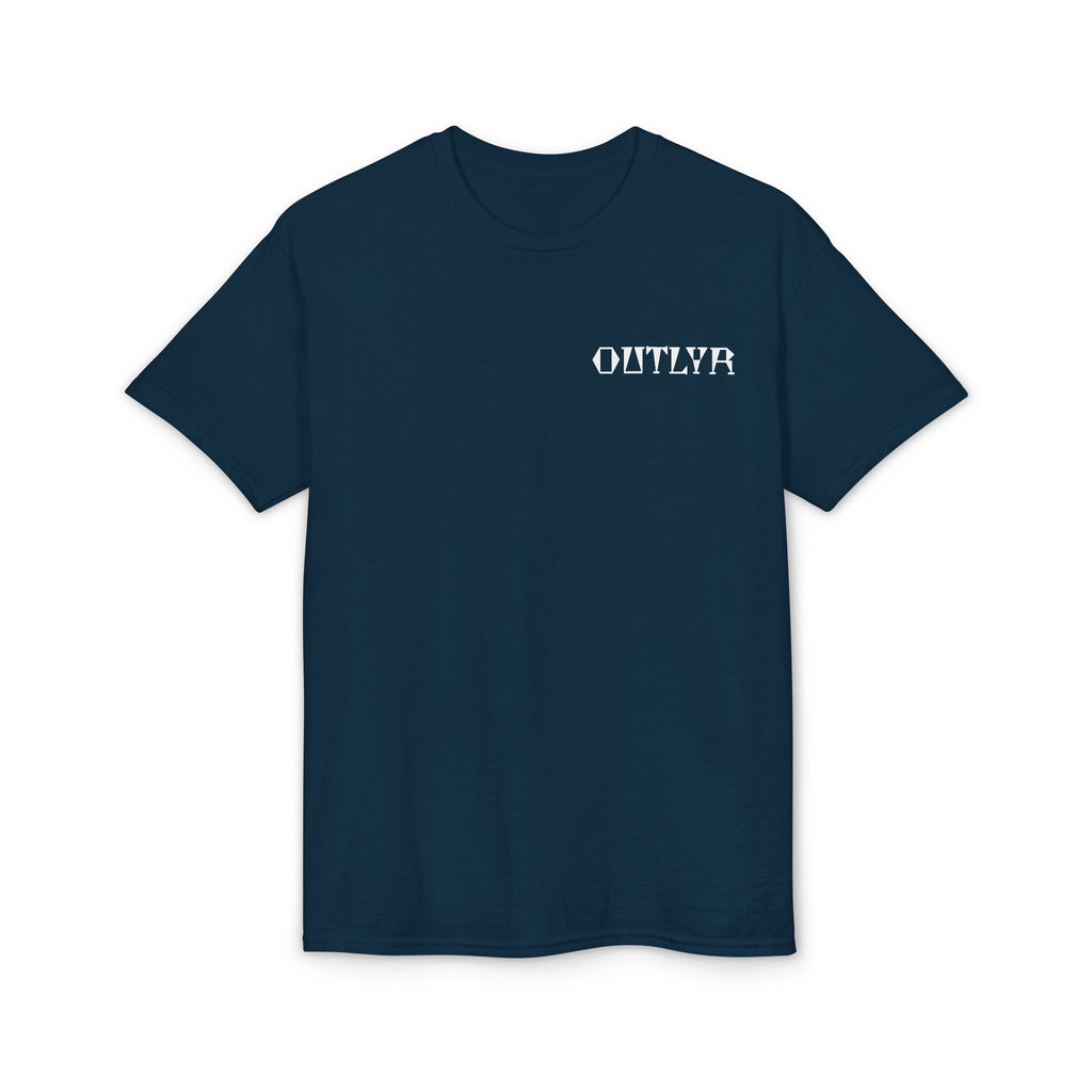 Fishbone Hook T-Shirt — 'OUTLYR' Graphic Backprint