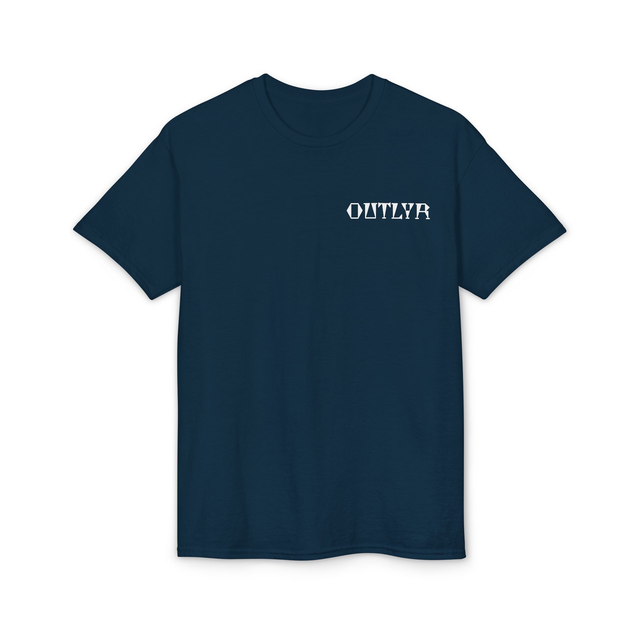 Fishbone Hook T-Shirt — 'OUTLYR' Graphic Backprint