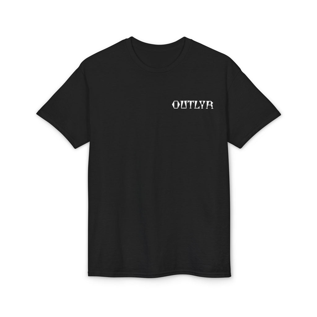 Fishbone Hook T-Shirt — 'OUTLYR' Graphic Backprint
