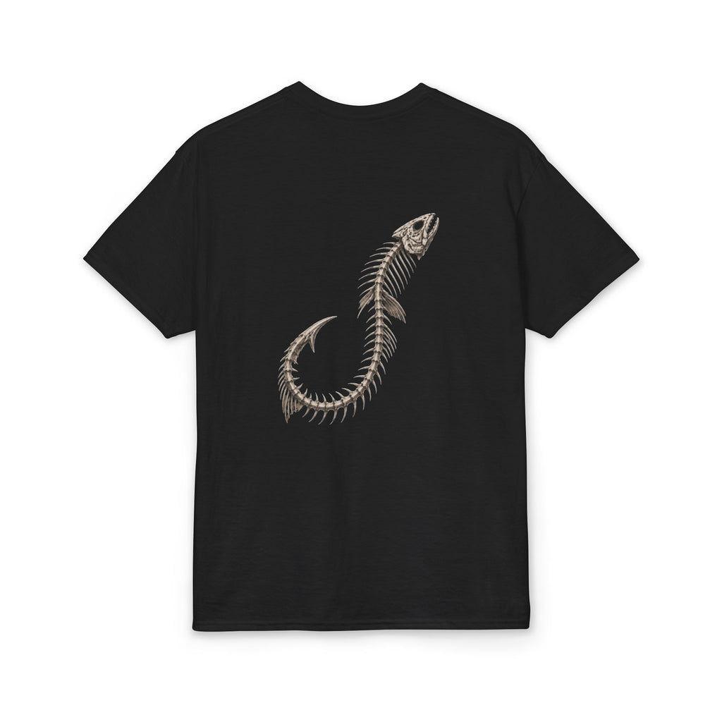Fishbone Hook T-Shirt — 'OUTLYR' Graphic Backprint