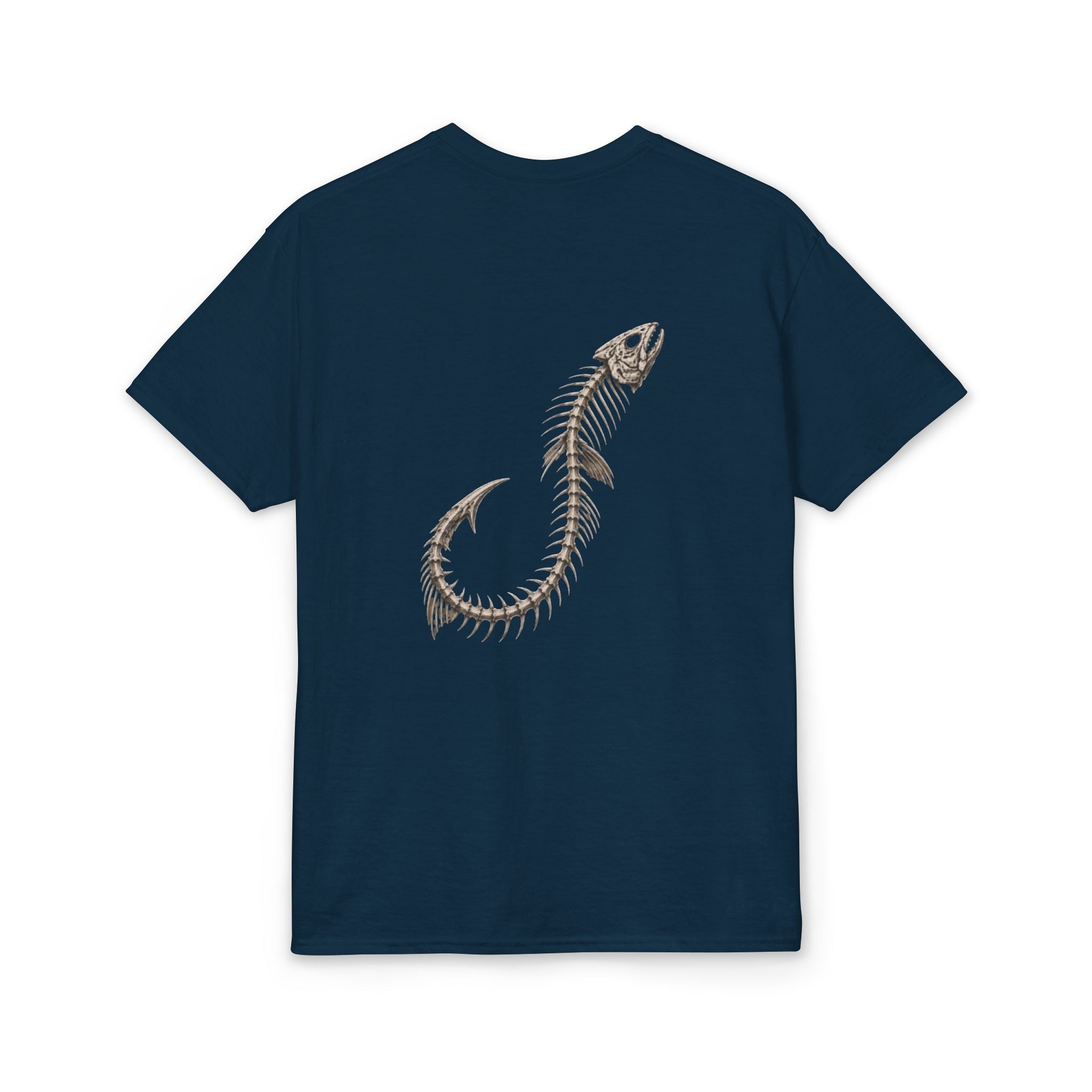 Fishbone Hook T-Shirt — 'OUTLYR' Graphic Backprint