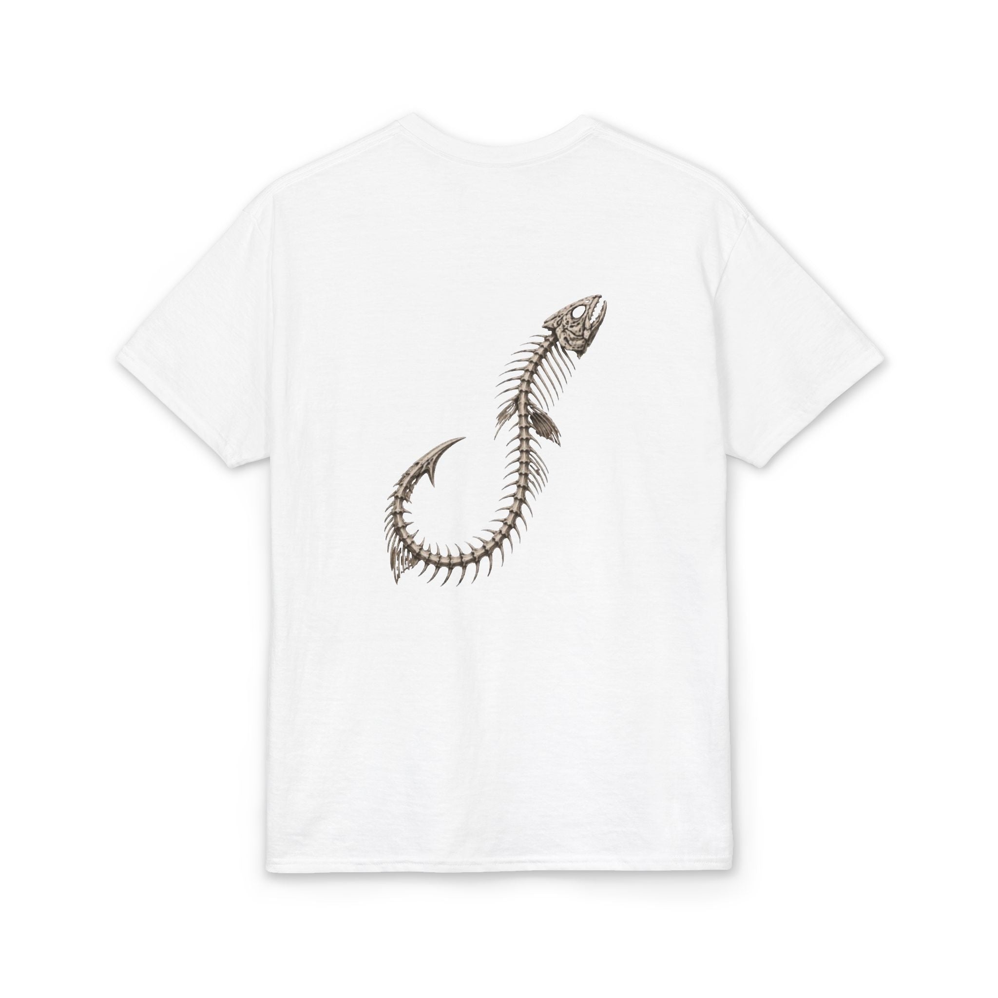 Fishbone Hook T-Shirt — 'OUTLYR' Graphic Backprint